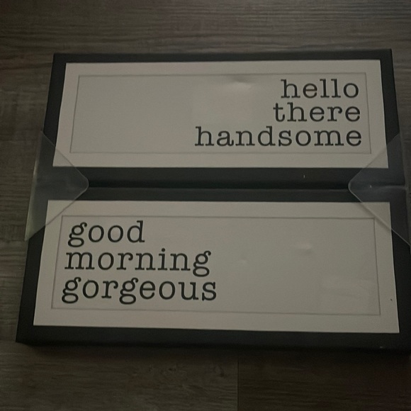 2 separate signs sold together. There are a couple little dents - Picture 2 of 3